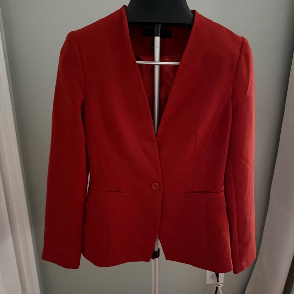 Forever‎ 21 Red Tailored One Button Blazer Jacket Career Office Womens XS